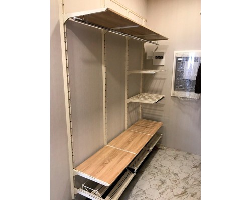 Обувница сетчатая в прихожую со столешницей